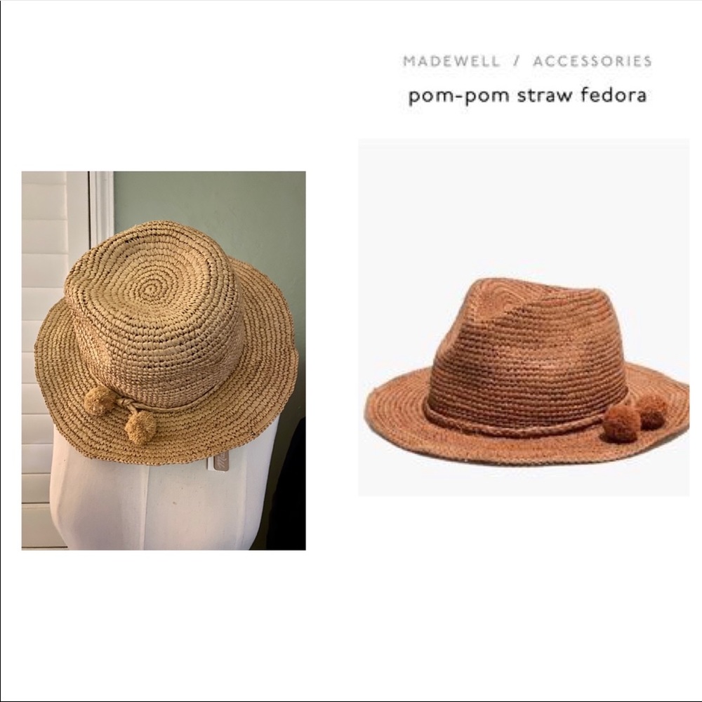 Madewell Pom-Pom Straw Fedora